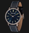 Police Clout PL.14922JS/03 Blue Dial Stainless Steel Case Blue Leather Strap-0