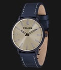Police Clout PL.14922JSBL/06 Champagne Dial Ion Plating Case Blue Leather Strap-0