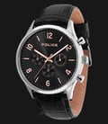 Police Grand PL.14924JS/02 Black Dial Stainless Steel Case Black Leather Strap-0