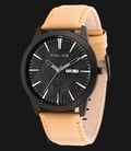 Police Trace PL.14978JSB/02 Black Dial Ion Plating Case Tan Leather Strap-0