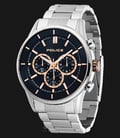 Police Rush PL.15001JS/03M Chronograph Dark Blue Dial Stainless Steel Case Stainless Steel Strap-0