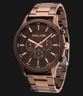 Police Pace PL.15002JSBN/13M Chronograph Grey Dial Ion Plating Case Brown Stainless Steel Strap-0