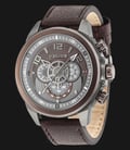 Police Belmont II PL.15132JSUBZ/12 Chronograph Brown Dial Ion Plating Case Brown Leather Strap-0
