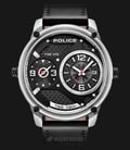 Police Sport Multi-function PL.15268JS/02 Chronograph Men Black Dial Black Leather Watch-0