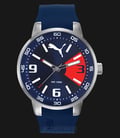 PUMA PU104171003 Men Sporty Blue Dial Stainless Steel Case Rubber Strap-0