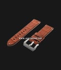 Strap Romeo Handmade in Italy 24mm Brown Leather Silver Buckle 112A31-24X22-0