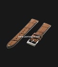 Strap Romeo Handmade in Italy 20mm Brown Leather Silver Buckle 112AH02-20X16-0