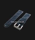 Strap Romeo Handmade in Italy 24mm Blue Leather Silver Buckle 112AH12-24X22-0