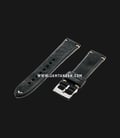 Strap Romeo Handmade in Italy 20mm Black Leather Silver Buckle 112AI04-20X16-0