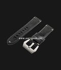 Strap Romeo Handmade in Italy 22mm Black Leather Silver Buckle 112AI04-22X20-0