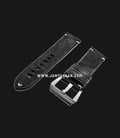 Strap Romeo Handmade in Italy 24mm Black Leather Silver Buckle 112AI04-24X22-0