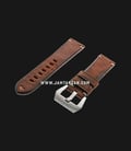 Strap Romeo Handmade in Italy 22mm Brown Leather Silver Buckle 112AI05-22X20-0