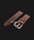 Strap Romeo Handmade in Italy 24mm Brown Leather Silver Buckle 112AI05-24X22-0