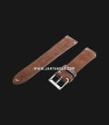 Strap Romeo Handmade in Italy 20mm Brown Leather Silver Buckle 112AI17-20X16-1