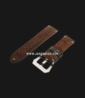 Strap Romeo Handmade in Italy 22mm Brown Leather Silver Buckle 112AI17-22X20-1