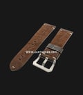 Strap Romeo Handmade in Italy 24mm Brown Leather Silver Buckle 112AI17-24X22-1