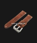 Strap Romeo Handmade in Italy 22mm Brown Leather Silver Buckle 112AK01-22X20-0