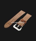 Strap Romeo Handmade in Italy 22mm Brown Leather Silver Buckle 112AK01-22X20-1