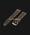Strap Romeo Handmade in Italy 20mm Brown Leather Silver Buckle 112AK04-20X16-0