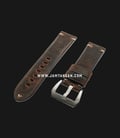 Strap Romeo Handmade in Italy 24mm Brown Leather Silver Buckle 112AK04-24X22-0