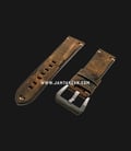Strap Romeo Handmade in Italy 24mm Brown Leather Silver Buckle 112AK05-24X22-0