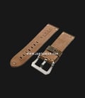 Strap Romeo Handmade in Italy 24mm Brown Leather Silver Buckle 112AK05-24X22-1