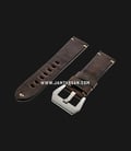 Strap Romeo Handmade in Italy 22mm Brown Leather Silver Buckle 112AK07-22X20-0