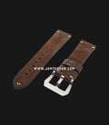 Strap Romeo Handmade in Italy 22mm Brown Leather Silver Buckle 112AK07-22X20-1