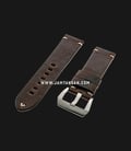Strap Romeo Handmade in Italy 24mm Brown Leather Silver Buckle 112AK07-24X22-0