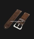 Strap Romeo Handmade in Italy 24mm Brown Leather Silver Buckle 112AK07-24X22-1