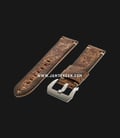 Strap Romeo Handmade in Italy 24mm Brown Leather Silver Buckle 112AK15-24X22-0