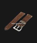 Strap Romeo Handmade in Italy 22mm Brown Leather Silver Buckle 112AK16-22X20-1