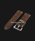 Strap Romeo Handmade in Italy 24mm Brown Leather Silver Buckle 112AK16-24X22-1
