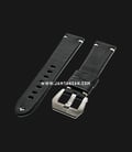 Strap Romeo Handmade in Italy 24mm Black Leather Silver Buckle 112BD01-24X22-0