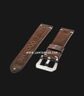 Strap Romeo Handmade in Italy 22mm Brown Leather Silver Buckle 112BD04-22X20-1