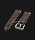 Strap Romeo Handmade in Italy 24mm Brown Leather Silver Buckle 112BD04-24X22-0