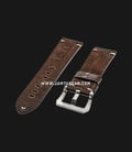 Strap Romeo Handmade in Italy 24mm Brown Leather Silver Buckle 112BD04-24X22-1
