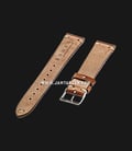 Strap Romeo Handmade in Italy 20mm Brown Leather Silver Buckle 112BD05-20X16-1