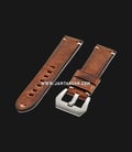 Strap Romeo Handmade in Italy 22mm Brown Leather Silver Buckle 112BD05-22X20-0