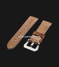 Strap Romeo Handmade in Italy 22mm Brown Leather Silver Buckle 112BD05-22X20-1