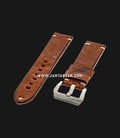 Strap Romeo Handmade in Italy 24mm Brown Leather Silver Buckle 112BD05-24X22-0