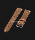 Strap Romeo Handmade in Italy 20mm Brown Leather Silver Buckle 112BD08-20X16-1