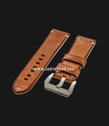 Strap Romeo Handmade in Italy 24mm Brown Leather Silver Buckle 112BD08-24X22-0