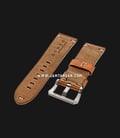 Strap Romeo Handmade in Italy 24mm Brown Leather Silver Buckle 112BD08-24X22-1