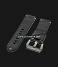 Strap Romeo Handmade in Italy 24mm Black Leather Silver Buckle 112BD12-24X22-0