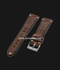 Strap Romeo Handmade in Italy 20mm Brown Leather Silver Buckle 112BD15-20X16-0