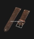 Strap Romeo Handmade in Italy 20mm Brown Leather Silver Buckle 112BD15-20X16-1