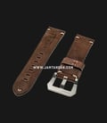 Strap Romeo Handmade in Italy 22mm Brown Leather Silver Buckle 112BD15-22X20-1