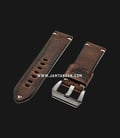 Strap Romeo Handmade in Italy 24mm Brown Leather Silver Buckle 112BD15-24X22-0