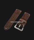 Strap Romeo Handmade in Italy 24mm Brown Leather Silver Buckle 112BD15-24X22-1